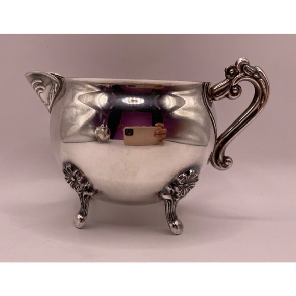 Vintage Leonard Silver Plated Creamer & Sugar Set - Picture 7 of 11